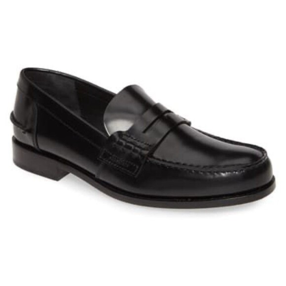 ALLSAINTS Men’s Pelham Penny Loafer Black Leather Sz 44 US 11